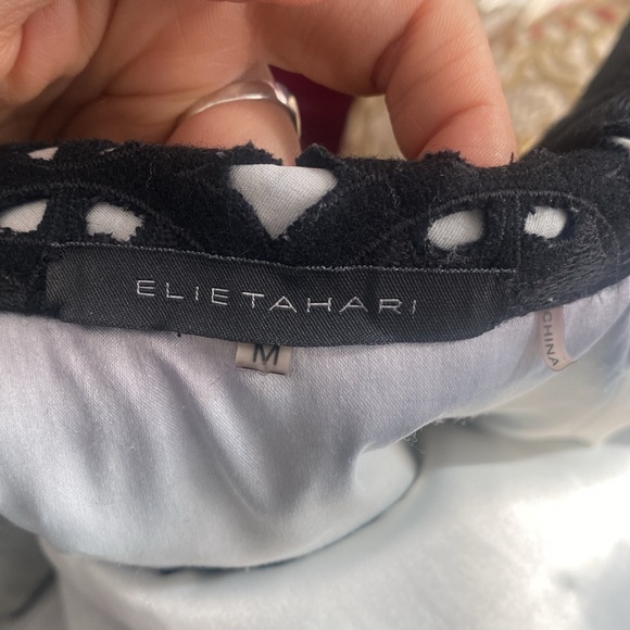 ELIE TAHARI | VINTAGE Elegant Black Lace Women's Coat & skirt - Picture 5 of 10